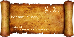 Harmos Kleon névjegykártya